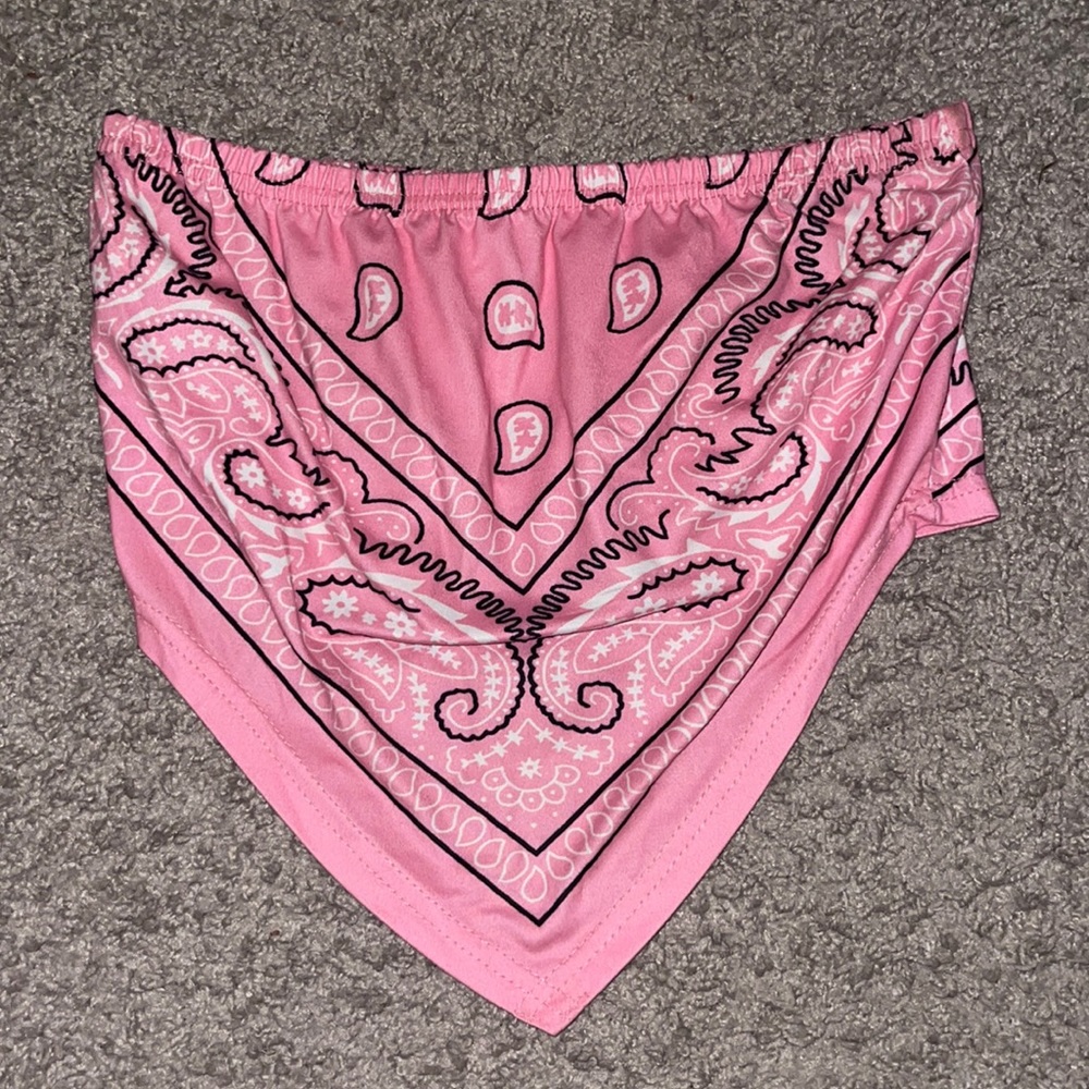 Bandanna print tube top